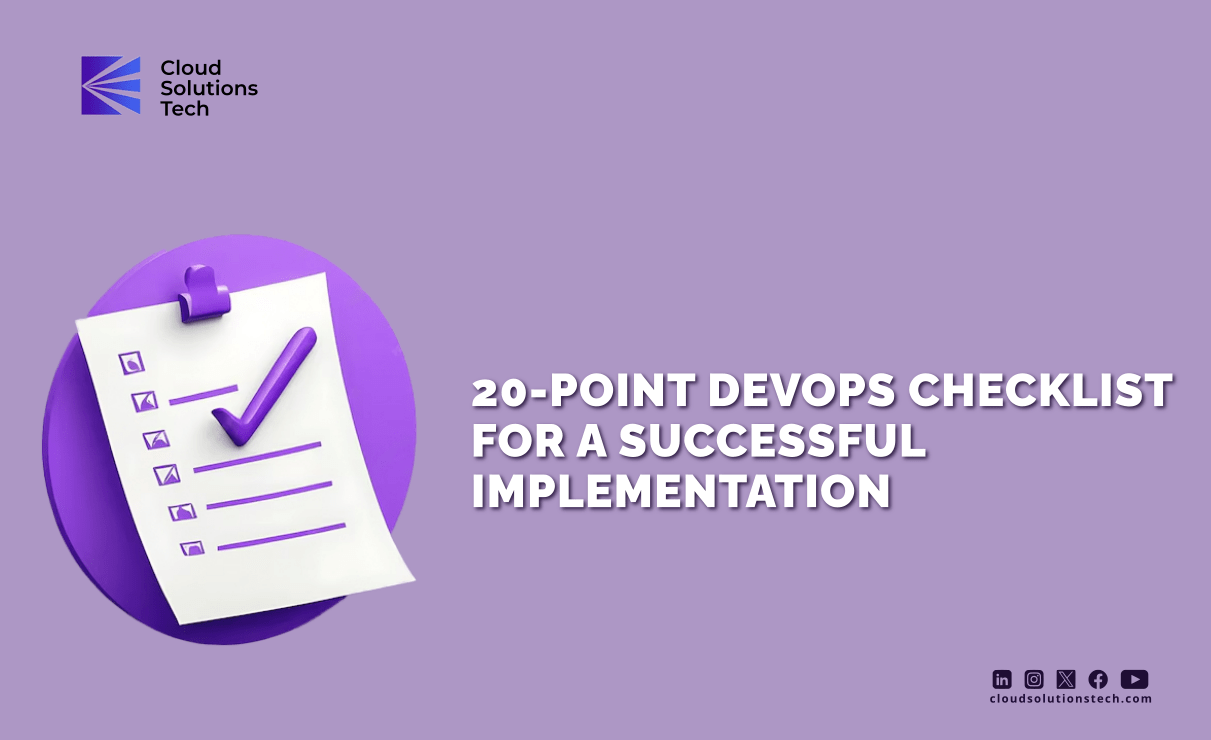 20-Point DevOPS Checklist For A Successful Implementation